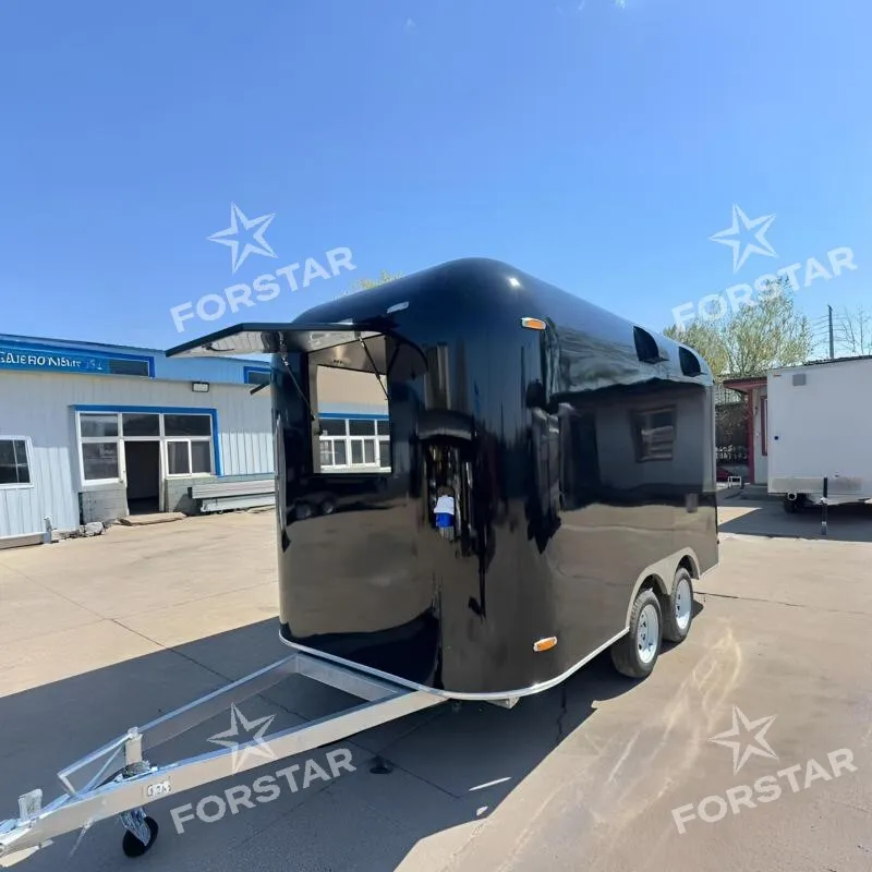 FS-D300 1 Door Gloss Black Concession Food Trailer gallery image 4