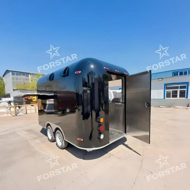FS-D300 1 Door Gloss Black Concession Food Trailer gallery image 6