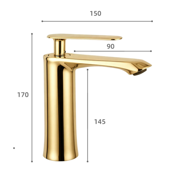 Gold Waterfall Mixer Faucet