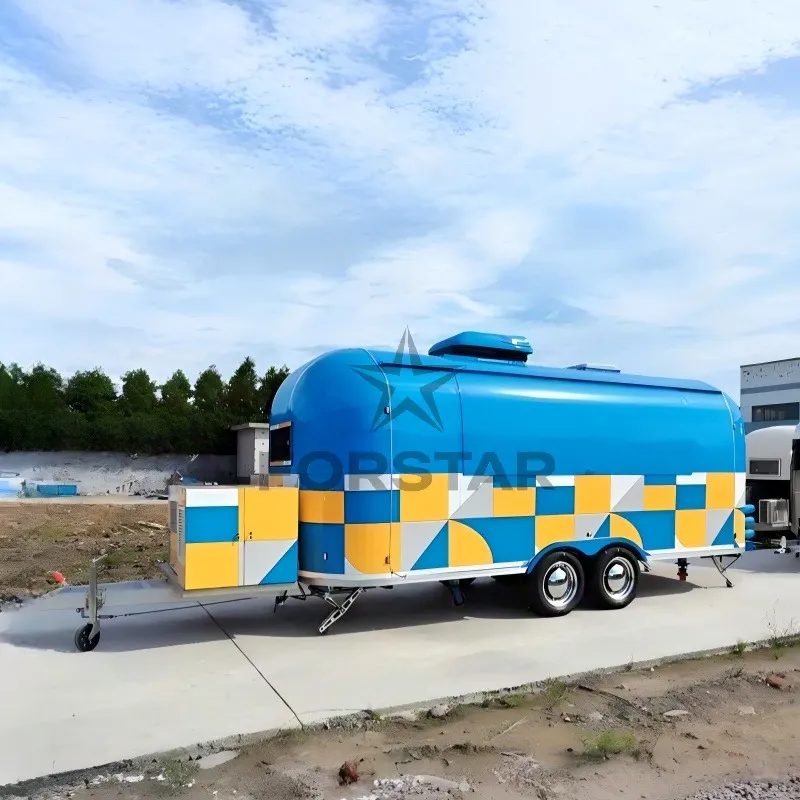 FS-D480 Custom Painted 1 Door Airstream Concession Food Trailer exterior