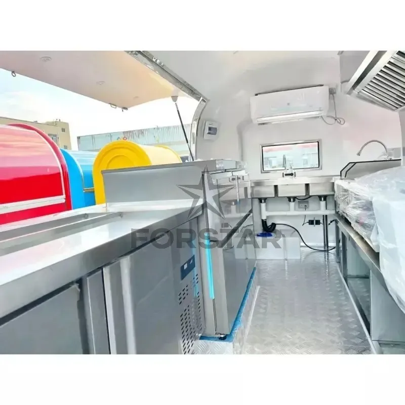 FS-D480 Custom Painted 1 Door Airstream Concession Food Trailer interior