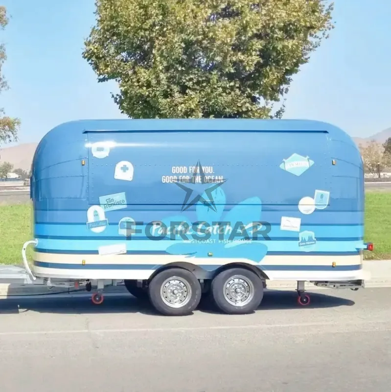 FS-D480 Custom Painted 1 Door Airstream Concession Food Trailer gallery image 1