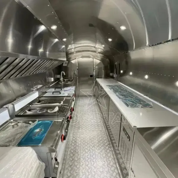 FS-D580 1 Door Airstream Commercial Kitchen Food Trailer interior
