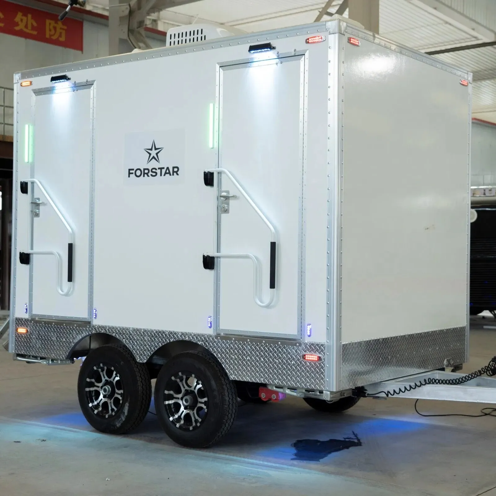 SK320 2 Door 2 Station Restroom Trailer gallery image 1