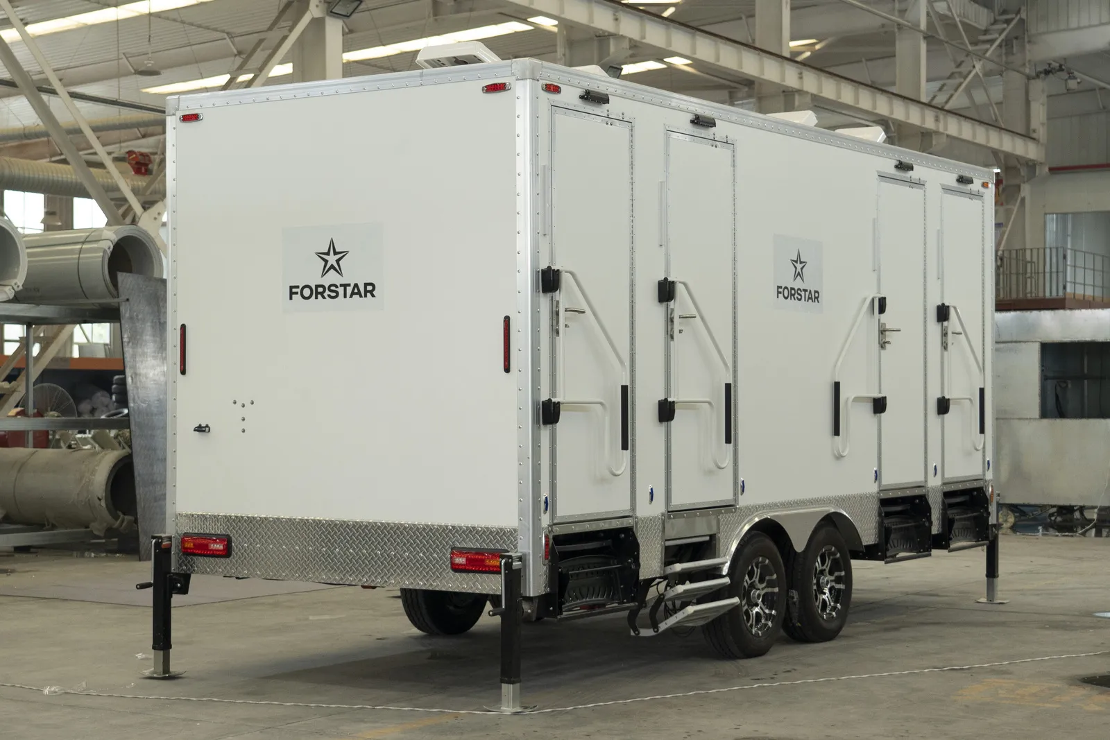 SK480S 4 Door 4 Station Restroom & Shower Combo Trailer gallery image 1