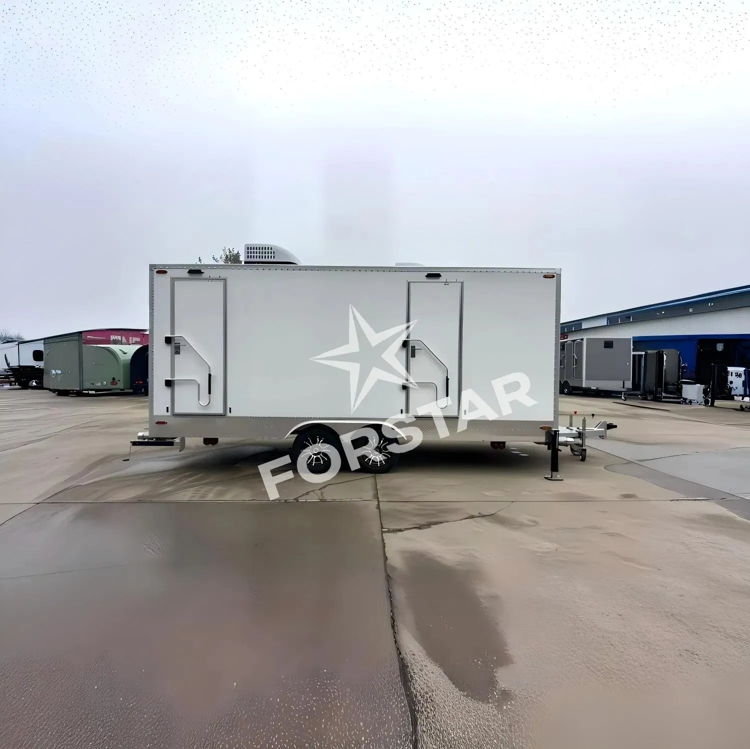 ST600 2 Door 7 Station Commercial Restroom Trailer gallery image 1