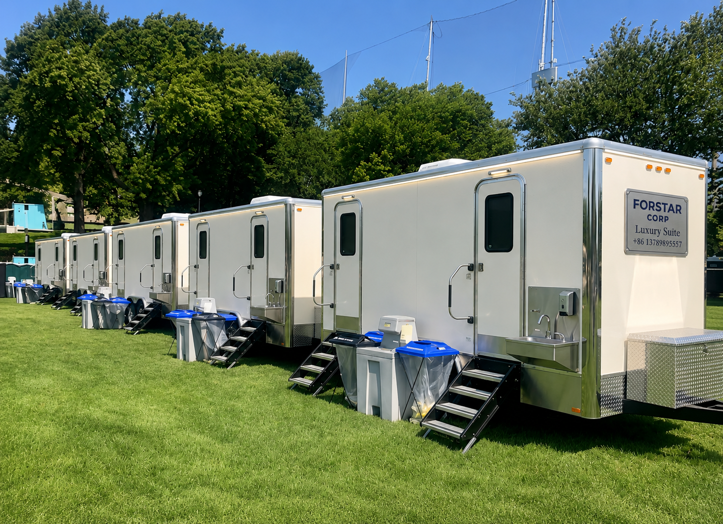 Forstar Group Corp Portable Restroom Setup